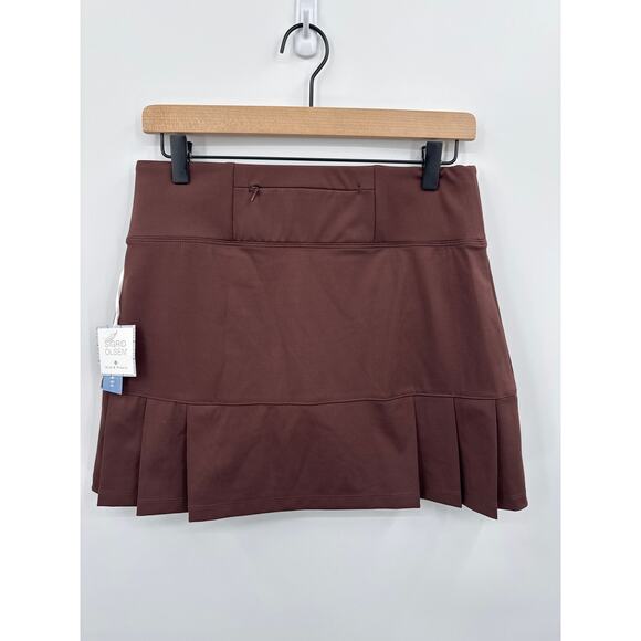 Sigrid Olsen Golf & Tennis Brown Pleated Skort UPF 50 Small Stretch Activewear - Picture 4 of 9